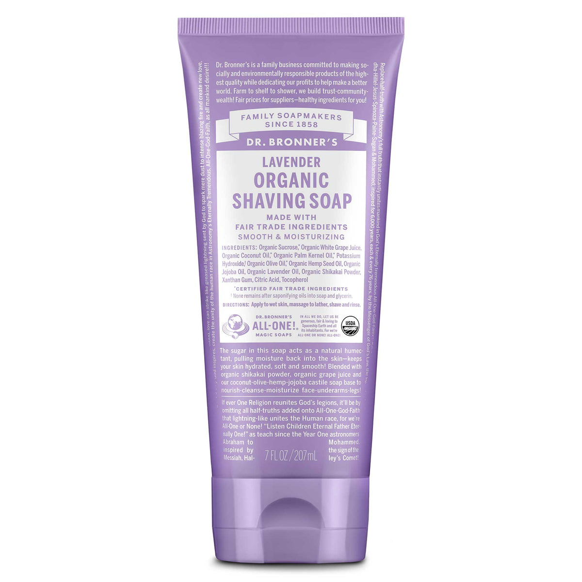 ORGANIC SHAVING SOAP Lavender [7 oz]