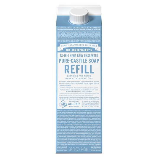 PURE-CASTILE LIQUID SOAP REFILL Unscented [32 oz]