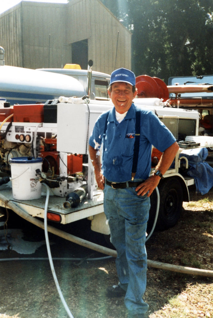 Jim Bronner smiling as he prepares the Magical Foam Experience.