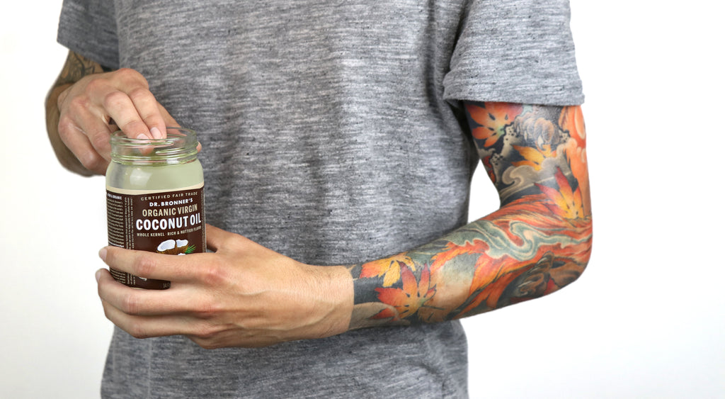 organic coconut oil - soap for tattoos