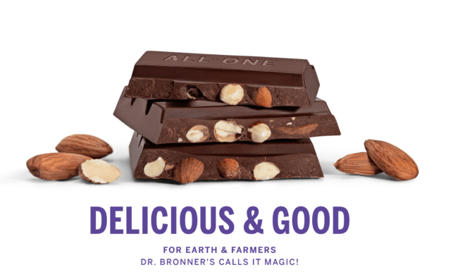 Delicious and good: chocolate bars with almonds.