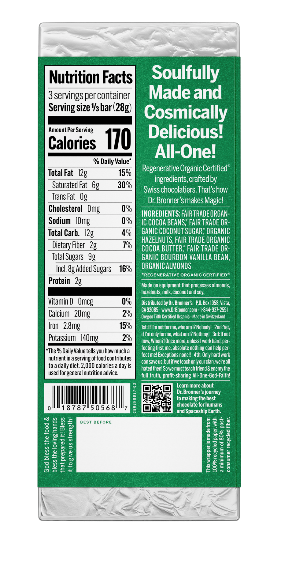 Dr. Bronner's Magic All-One Chocolate - Crunchy Hazelnut Butter US-Chocolate-2.93oz-Hazelnut Butter-Back_1.png__PID:f5ad58d6-a317-4f10-88ae-0eb75187aa64